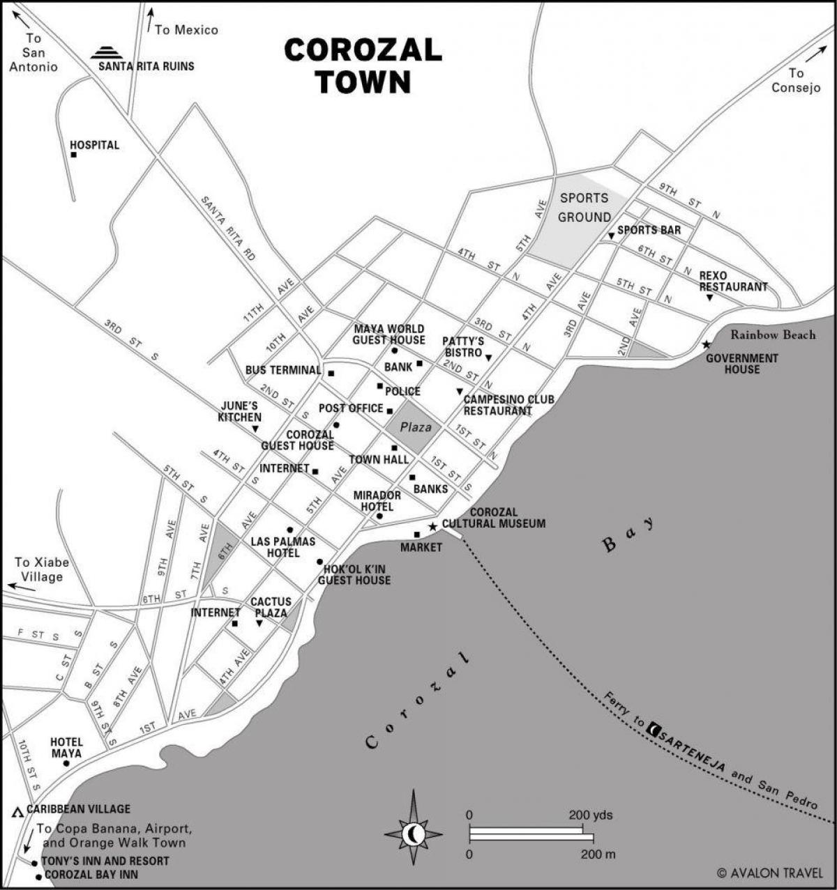 kart over corozal town Belize