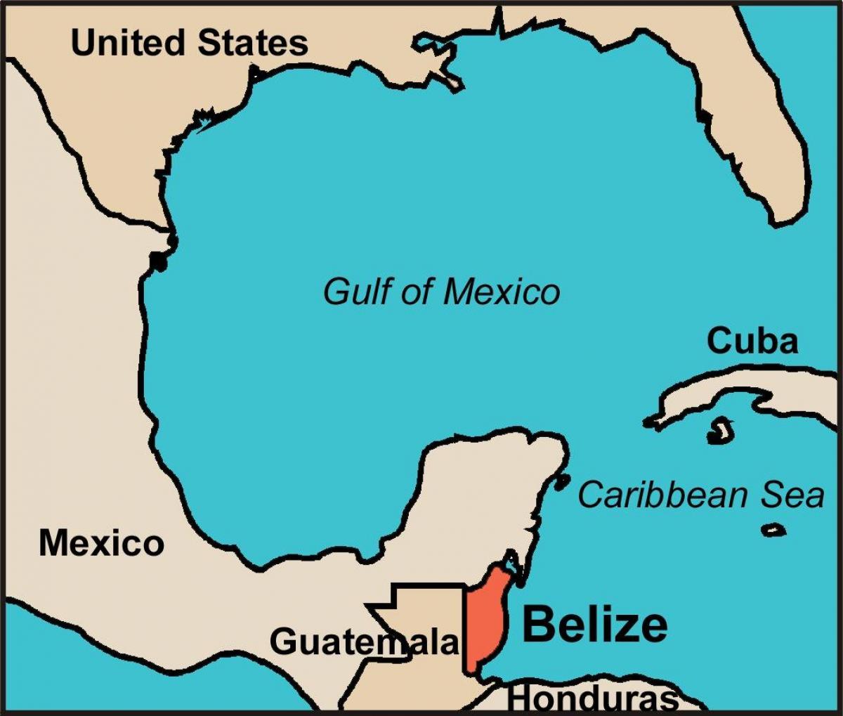 Belize landet kart