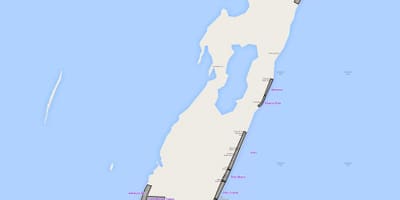 Kart over ambergris caye Belize